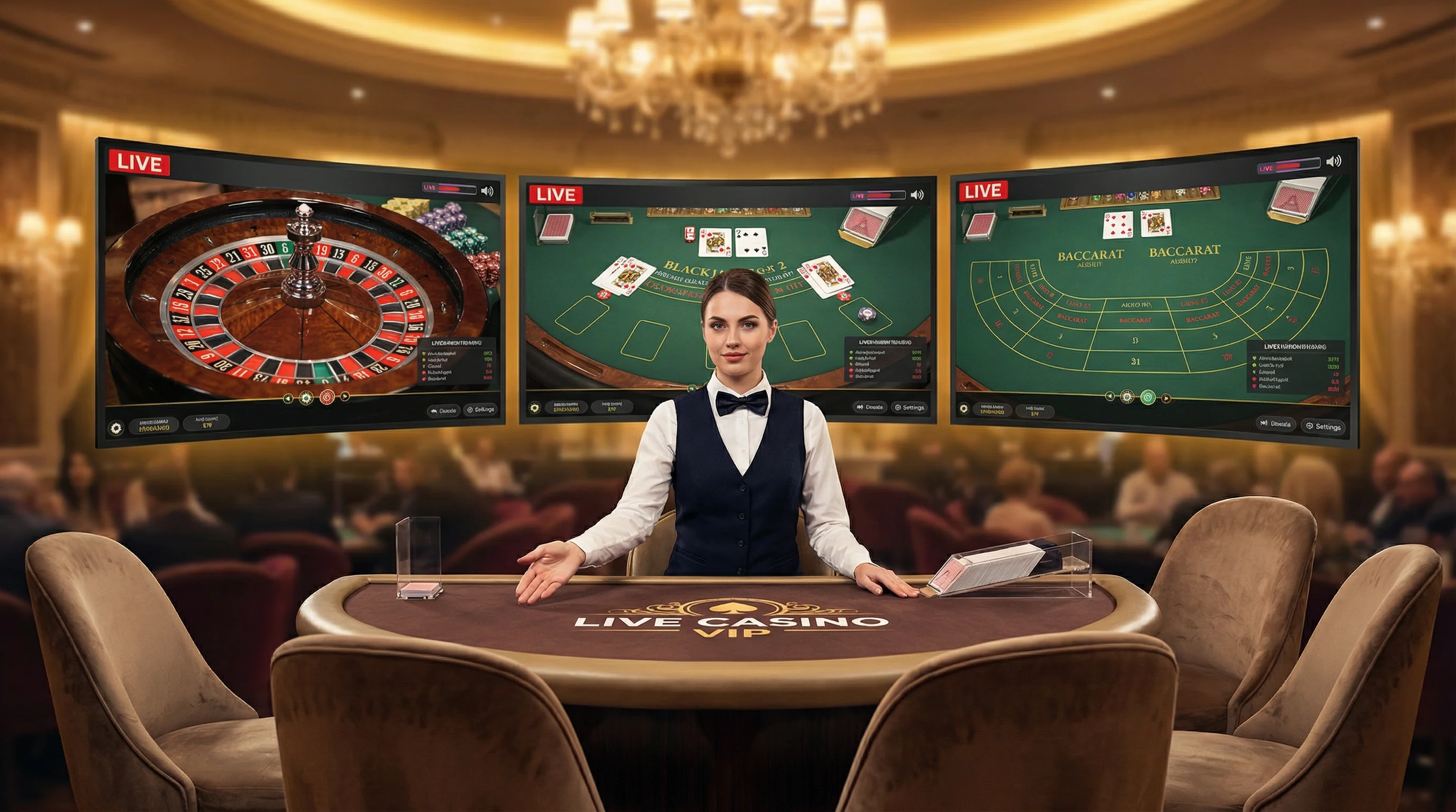 Casino en vivo con crupier profesional y mesas de juego