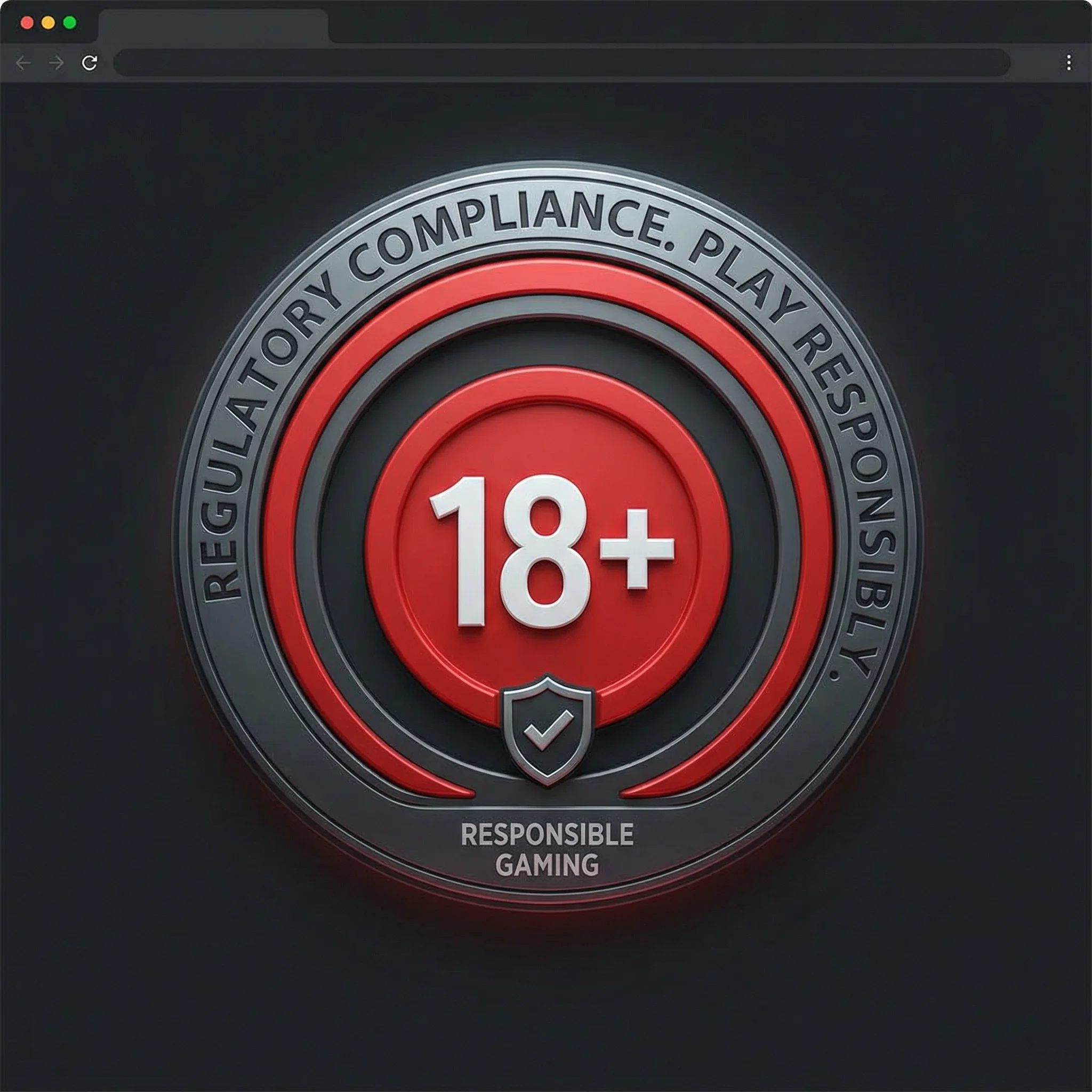 Distintivo de mayores de 18 años para juego responsable